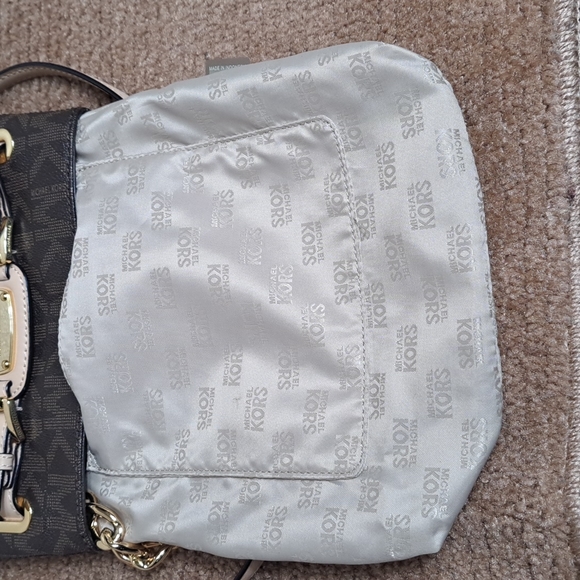 Michael Kors Hamilton Brown Crossbody Chain Shoulder bag EUC - Picture 5 of 15